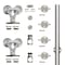 Designer Collection Stainless Steel 96" Top Mount Dual Wheel Sliding Door Hardware NT.1400.02W-96.SS - alternate 1